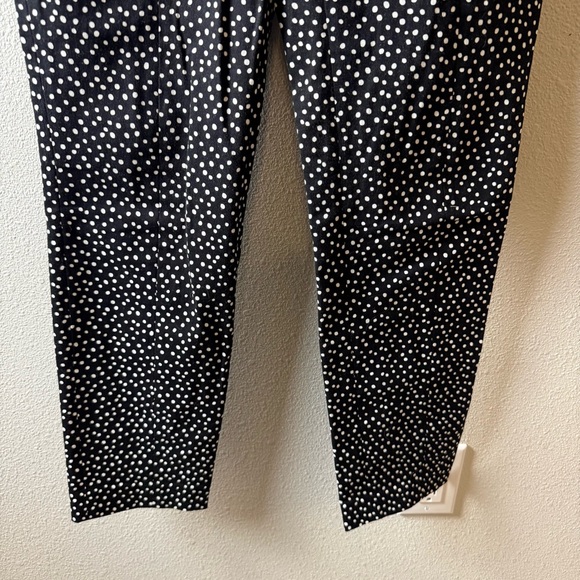 NWOT Diane Von Furstenberg Orillon Dot Cigarette Pant Black Business Casual Sz 8 - Picture 7 of 13